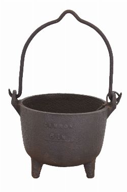 19TH-CENTURY CAST IRON GLUE POT