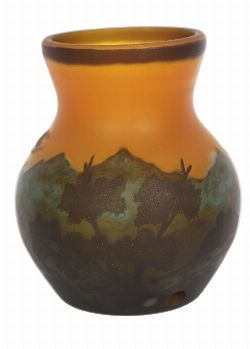 GALLÃ‰-STYLE ACID-ETCHED CAMEO VASE
