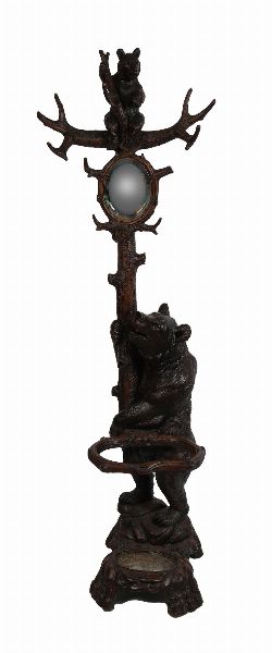 19TH-CENTURY BLACK FOREST BEAR HAT AND COAT STAND