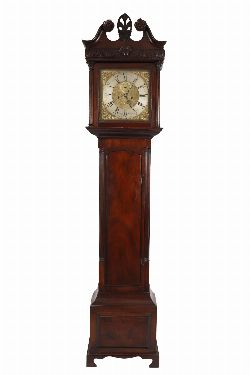 18TH-CENTURY IRISH MAHOGANY LONGCASE CLOCK, DUBLIN
