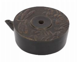 19TH-CENTURY EDO BRONZE DRAGONFLY WATER-DROPPER