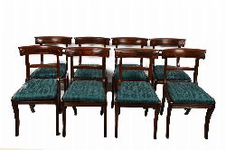 SET OF EIGHT REGENCY PERIOD MAHOGANY DINING CHAIRS