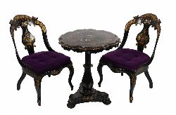 19TH-CENTURY PAPIER-MÃ‚CHÃ‰ SUITE