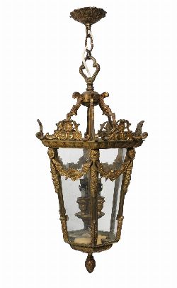 LATE 19TH-CENTURY ORMOLU HALL LANTERN