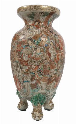 LARGE 19TH-CENTURY JAPANESE SATSUMA VASE