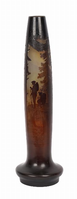 RARE WORLD WAR I GALLÃ‰ CAMEO GLASS VASE