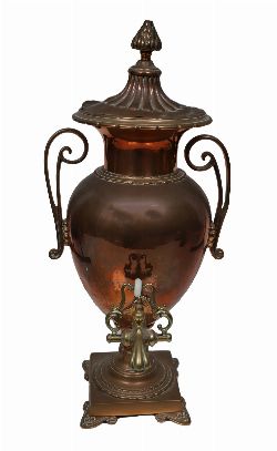 REGENCY PERIOD COPPER TEA URN