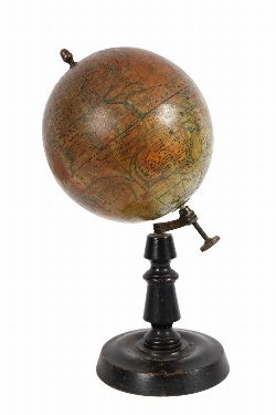 EARLY 20TH-CENTURY FRENCH TERRESTRIAL TABLE GLOBE, BY J. FOREST, PARIS