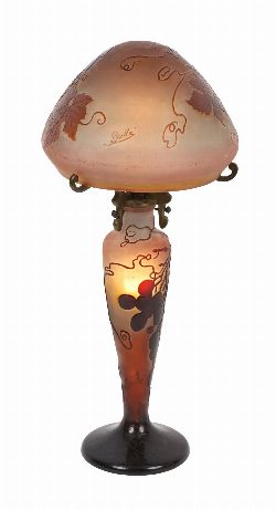 AN Ã‰MILE GALLÃ‰ CAMEO GLASS TABLE LAMP, NANCY, CIRCA 1900