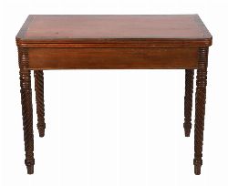 REGENCY PERIOD MAHOGANY CORK TEA TABLE