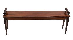 REGENCY MAHOGANY HALL SEAT
