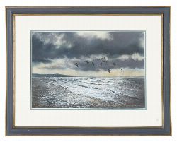 BERESFORD HILL, â€œSEASCAPE WITH FLOCK OF GEESE,â€