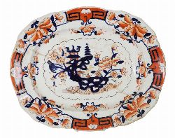 LARGE EARLY 19TH-CENTURY MASON'S IRONSTONE MEAT PLATTER