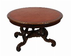 19TH-CENTURY MAHOGANY LIBRARY TABLE