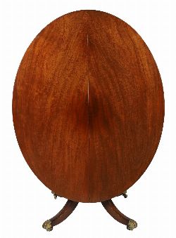 REGENCY PERIOD MAHOGANY OVAL DINING OR CENTRE TABLE
