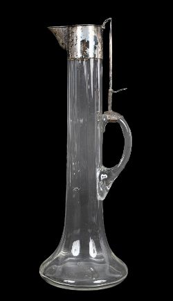 A CHÃ‚TEAU CHALAIN CRESTED SILVER-MOUNTED CLARET JUG, FRANCE, LATE 19TH CENTURY