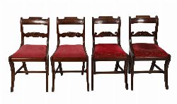 HARLEQUIN SET OF TEN REGENCY PERIOD MAHOGANY DINING CHAIRS (7+3)