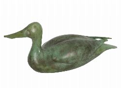 BRONZE SCULPTURE OF A DECOY DUCK