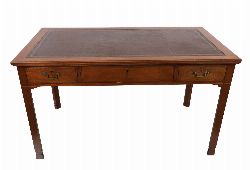 LARGE EDWARDIAN PERIOD MAHOGANY WRITING DESK