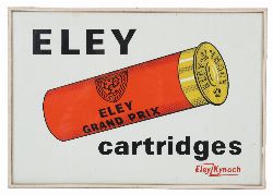 ELEY CARTRIDGES VICTORIAN ADVERTISEMENT, FRAMED