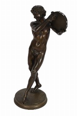 J. SAMSON (ITALIAN, 19TH CENTURY), BRONZE FIGURE OF A CLASSICAL YOUTH