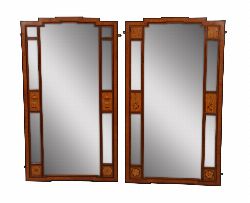 PAIR OF LATE 19TH-CENTURY SATINWOOD PIER MIRRORS, ATTRIBUTED TO HICKS OF DUBLIN