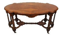 19TH-CENTURY WALNUT LIBRARY TABLE