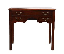 19TH-CENTURY MAHOGANY AND CROSSBANDED LOWBOY