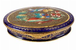 19TH-CENTURY ORMOLU AND PORCELAIN JEWELLERY BOX