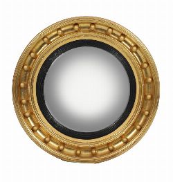 REGENCY PERIOD GILT-FRAMED CONVEX MIRROR