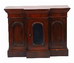 VICTORIAN ENGLISH MAHOGANY APPRENTICE WARDROBE