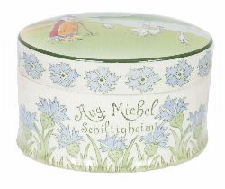 LATE 19TH-CENTURY LUNÃ‰VILLE PORCELAIN ENAMEL BOX AND COVER