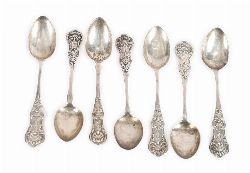 SET OF SIX EARLY VICTORIAN SILVER TEASPOONS