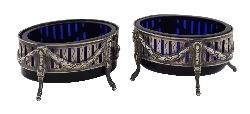 PAIR OF DIRECTOIRE-PERIOD FRENCH SILVER SALTS