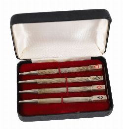 SET OF STERLING SILVER BRIDGE PENS