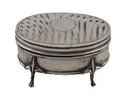 EDWARDIAN SILVER TRINKET BOX, BIRMINGHAM 1918