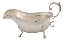 IRISH SILVER SAUCE BOAT