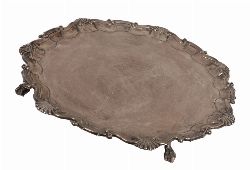 LARGE VICTORIAN SILVER SALVER