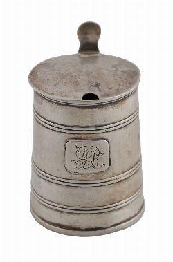 GEORGIAN SILVER MUSTARD POT, LONDON 1796