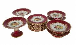 PAINTED AND PARCEL-GILT PORCELAIN FRUIT SERVICE
