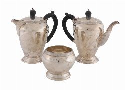 SILVER TEA AND COFFEE SERVICE, LONDON 1945