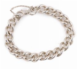 VERY HEAVY SOLID SILVER CURB-LINKS