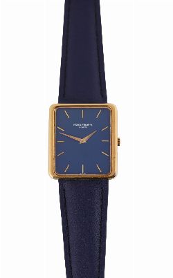 PATEK PHILIPPE 18CT GOLD BLUE DIAL 1970'S WATCH