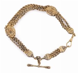 15CT GOLD ALBERT CHAIN WITH T-BAR