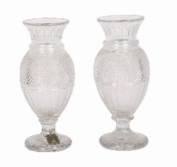 PAIR OF LARGE BACCARAT "EURYDICE" CRYSTAL VASES, FRANCE, LATE 19TH / EARLY 20TH CENTURY