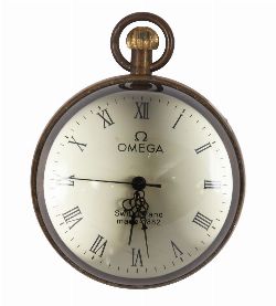 A VINTAGE 19TH - CENTURY OMEGA CRYSTAL BALL POCKET WATCH