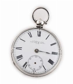 SILVER POCKET WATCH BY J. FLINN & SON