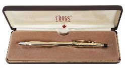 CROSS VINTAGE GOLD BALLPOINT PEN IN ORIGINAL CASE