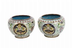 PAIR OF 19TH CENTURY CHINESE CLOISONNÃ‰ JARDINIÃˆRES