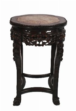 19TH-CENTURY CHINESE HARDWOOD STAND
